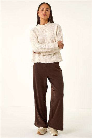 Petite Brushed Ribbed Trouser 18100719