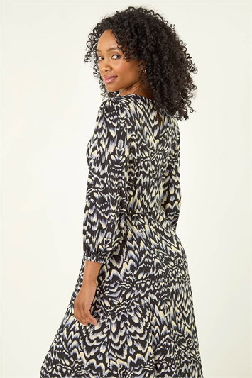 Petite Abstract Stretch Midi Dress 14817708