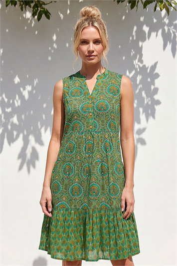 Petite Paisley Print Tunic Dress 14909240