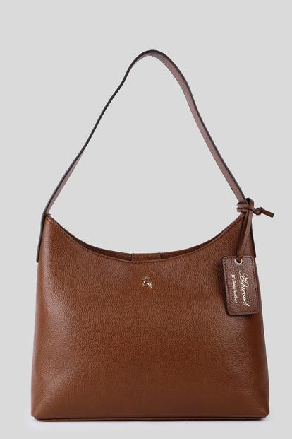 Black 'Splendore Di Milano' Real Leather Hobo Shoulder Bag