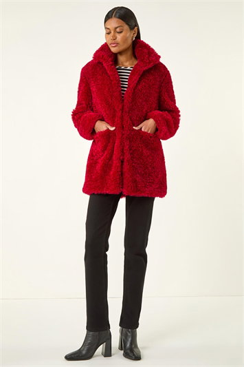 Curly Soft Borg Coat 12039778