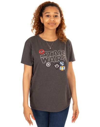 Grey Star Wars Badges Women's T-Shirt