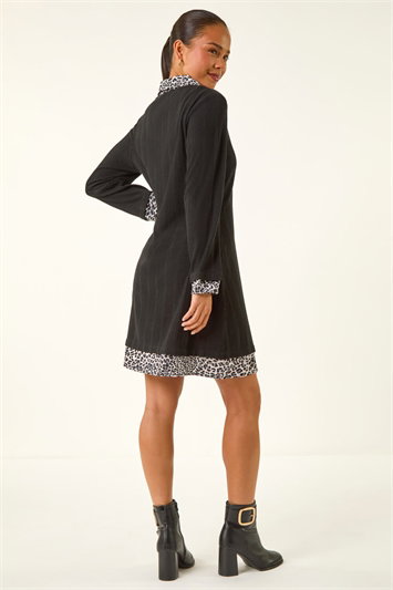 Petite Leopard Collar Knit Dress 14828208