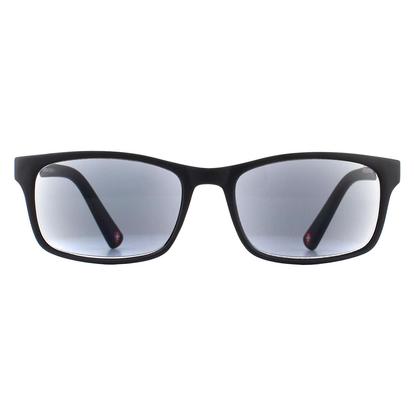 Black Rectangle Black Grey Readers +2.50 Sunglasses