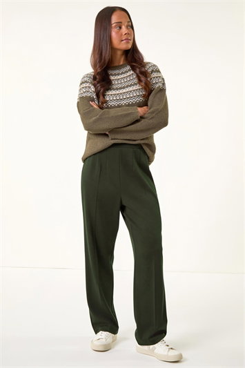 Petite Straight Leg Ponte Stretch Trouser 18070940