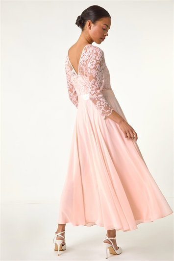 Petite Lace Tie Waist Maxi Dress 14681746