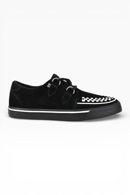 Black Pointed Creeper Sneaker Suede Shoes