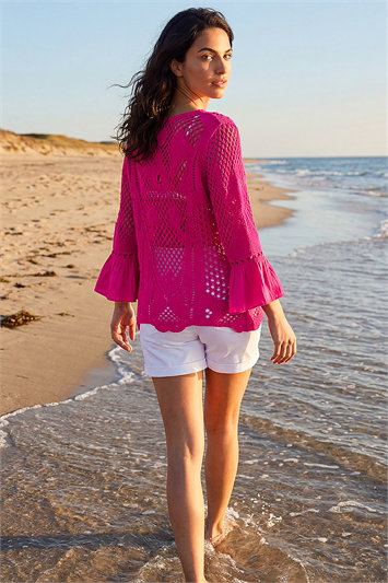 Dusk Floral Crochet Top 16336051