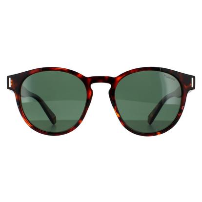 Brown Round Dark Havana Green Polarized Sunglasses