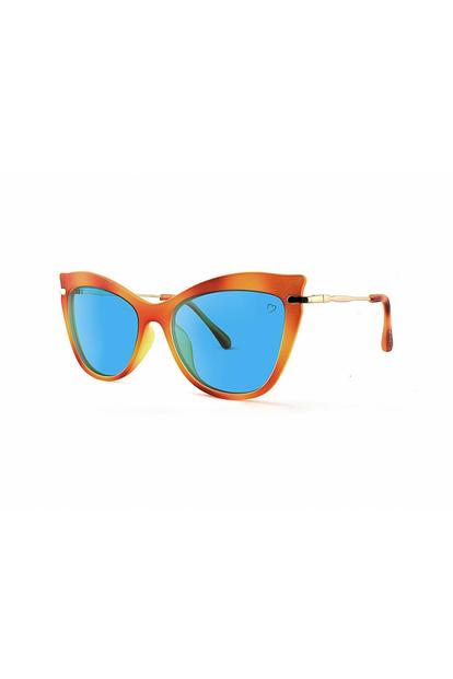 Multi Ruby Rocks Faceted 'Ischia' Cateye Sunglasses With Metal Temples