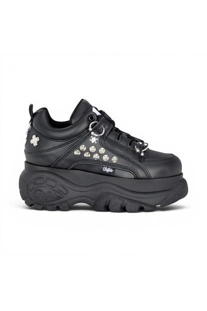 Black Womens Chunky Platform Trainers -1339-14
