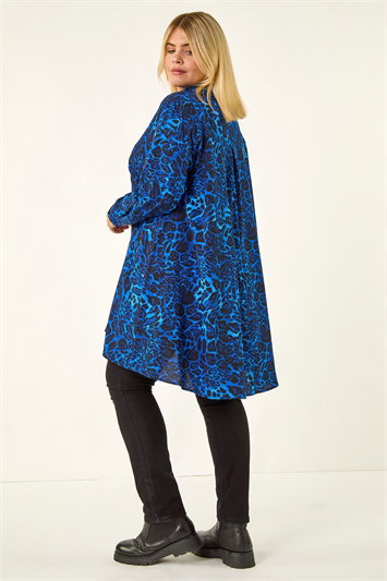 Curve Animal Print Longline Tunic Shirt 20235680