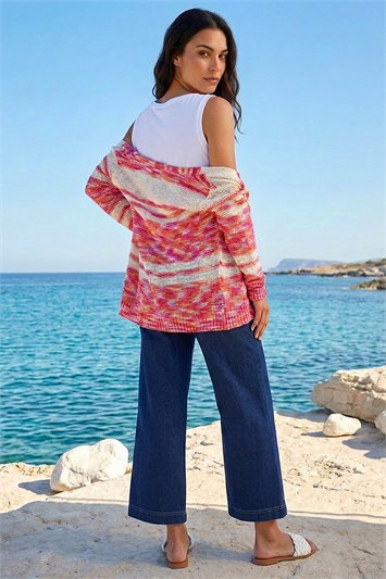 Colour Block Spacedye Knit Cardigan 16183517