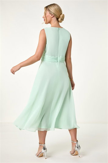 Petite Trim Detail Ruched Midi Dress 14681956