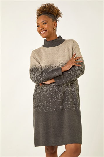 Ombre Speckled Knit Dress 14718736