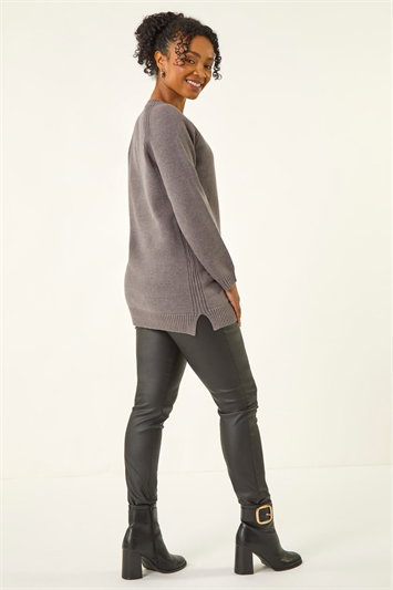 Petite Longline Knit Jumper 16304836