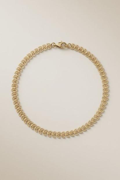 Metallic Golden Brass Leaf Minimalist Boho Thin Slim Foot Payal Anklet
