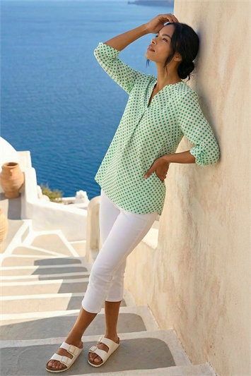 Spot Print Woven Top 20249634