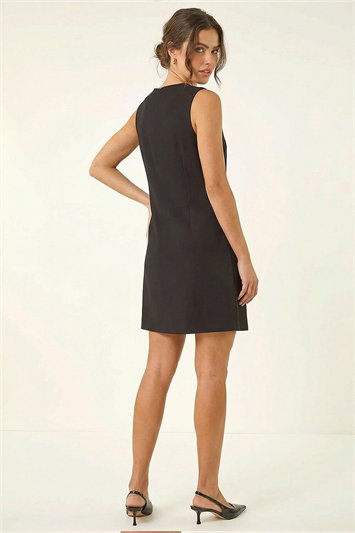 Button Down Stretch Mini Dress 14857608