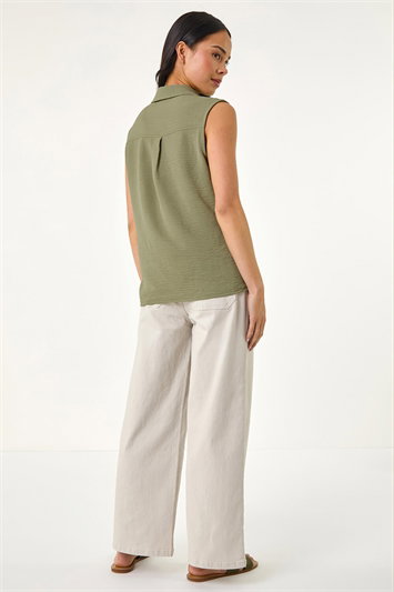 Petite Button Up Front Blouse 10232540