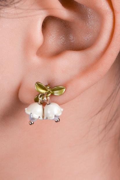 Multi Lily Of The Valley Floral Stud Earrings