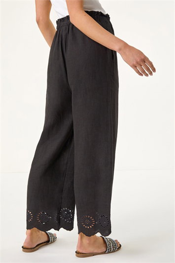 Petite Embroidered Hem Trouser 18115508