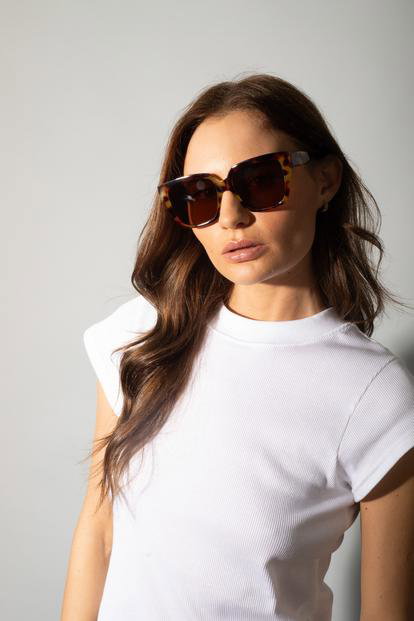 Brown Tortoiseshell Oversized Cat Eye Sunglasses