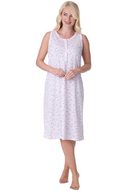 Pink Lightweight Sleeveless Floral Nightdress