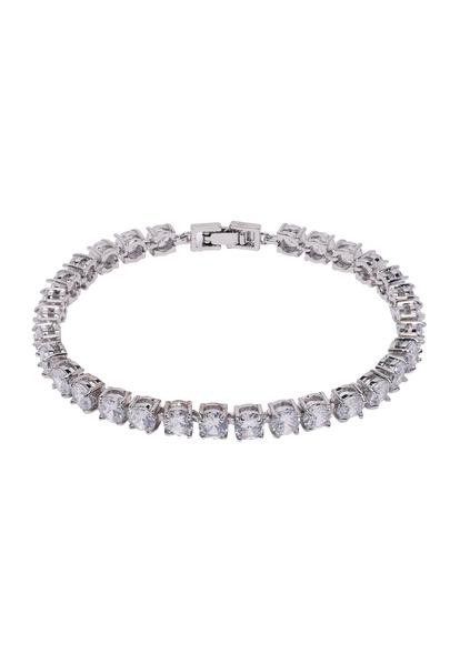 Metallic Diva Delicate Bezel Tennis Bracelet