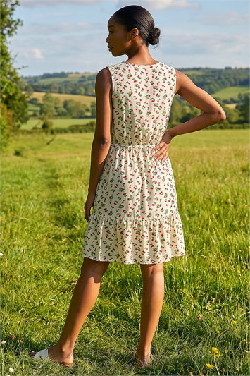 Petite Cherry Tie Waist Dress 14759338
