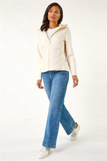 Contrast Hooded Padded Jacket 15037438