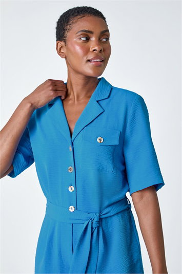 Textured Tie Waist Playsuit 14520145