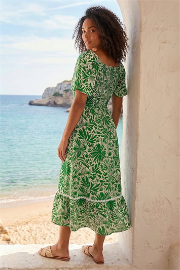 Dusk Abstract Ric Rac Trim Dress 14918234