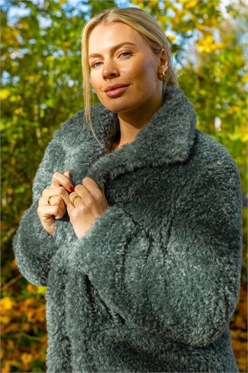 Curly Soft Borg Coat 12039736