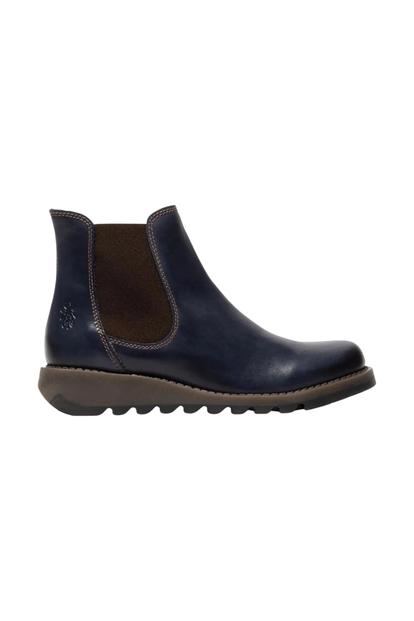Blue Womens Casual Ankle Heel Boots -Salv195