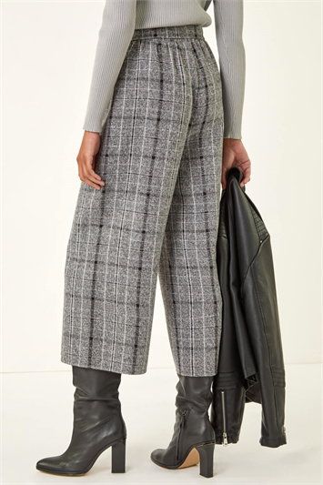 Belted Check Culotte Trousers 18099036