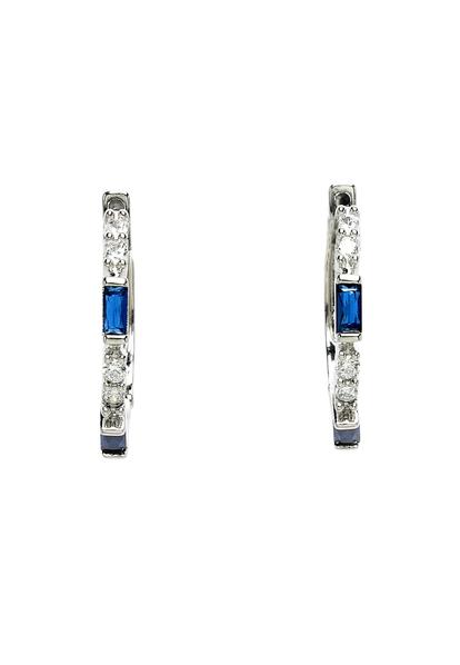 Blue Diva Collection Geometric Hoops