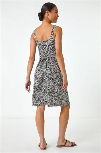 Petite Floral Ditsy Button Dress 14615808