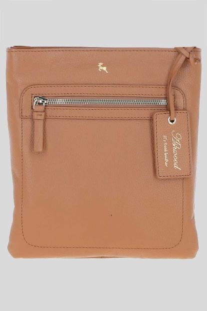 Pink 'Cienna' Real Leather Crossbody Bag