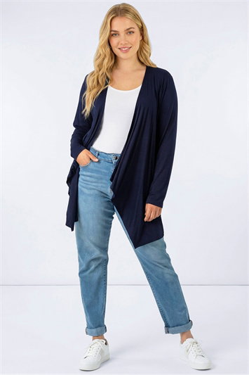 Curve Waterfall Front Jersey Cardigan 19101160