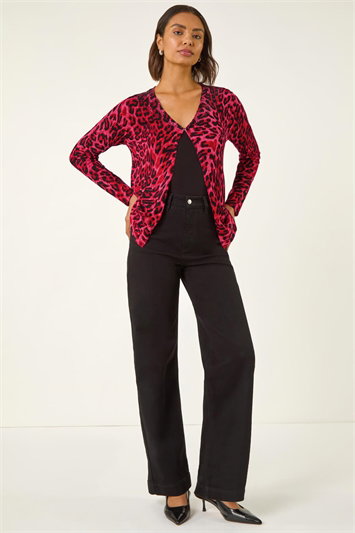 Hotfix Animal Print Knit Cardigan 16208578