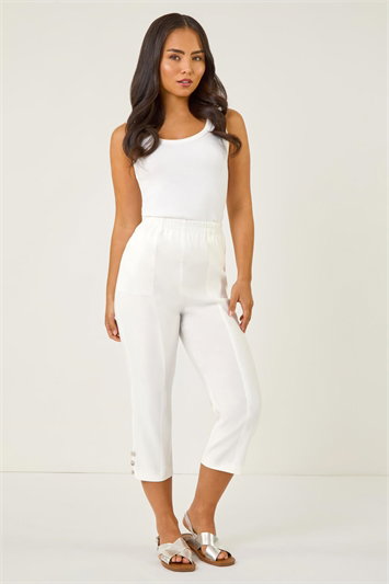 Petite Bengaline Cropped Stretch Trouser 18095694