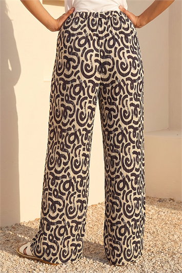 Dusk Wave Plisse Wide Leg Trouser 18086138