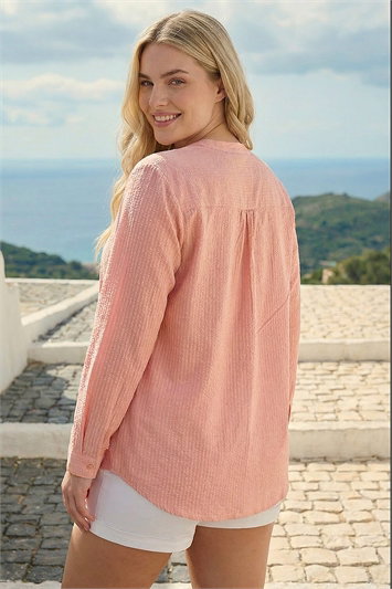 Curve Pintuck Sequin Blouse 10229572