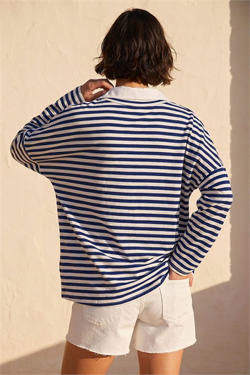Mock Shirt Stripe Top 19407960