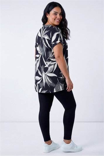 Curve Stretch Plain Elastic Waist Leggings 18026208