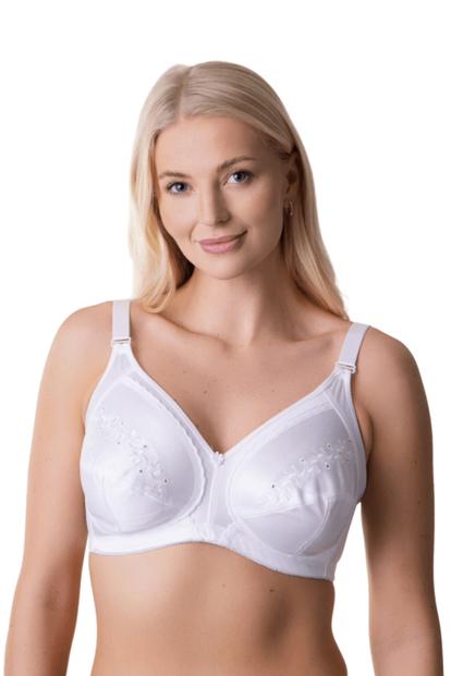 White Womens Soft Cup Non-Wired Bra
