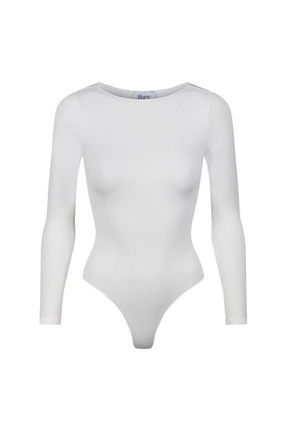 Black Long Sleeve Sculpting Bodysuit Fit