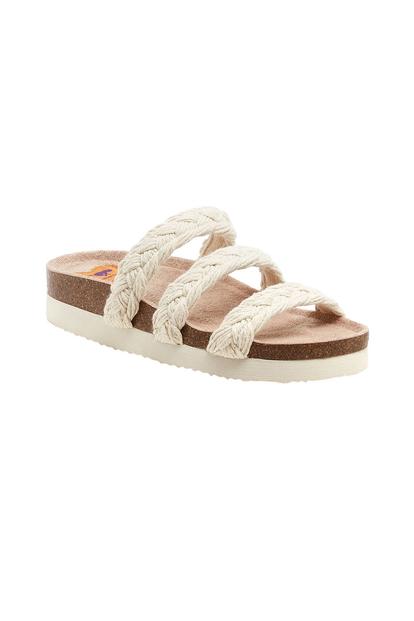 Cream Ashley Braided Sandals