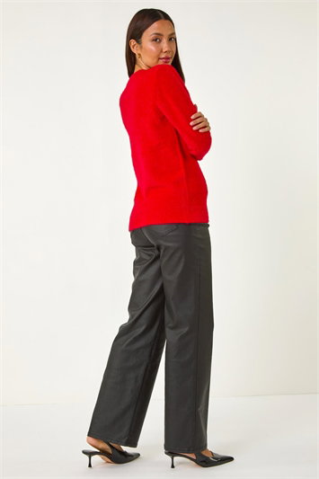 Sequin Bow Detail Festive Jumper 16157378